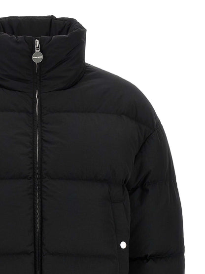 IENKI IENKI City Women's Crop Top Quilted Goose Down Nylon & Goose-Down Overcoat - Black