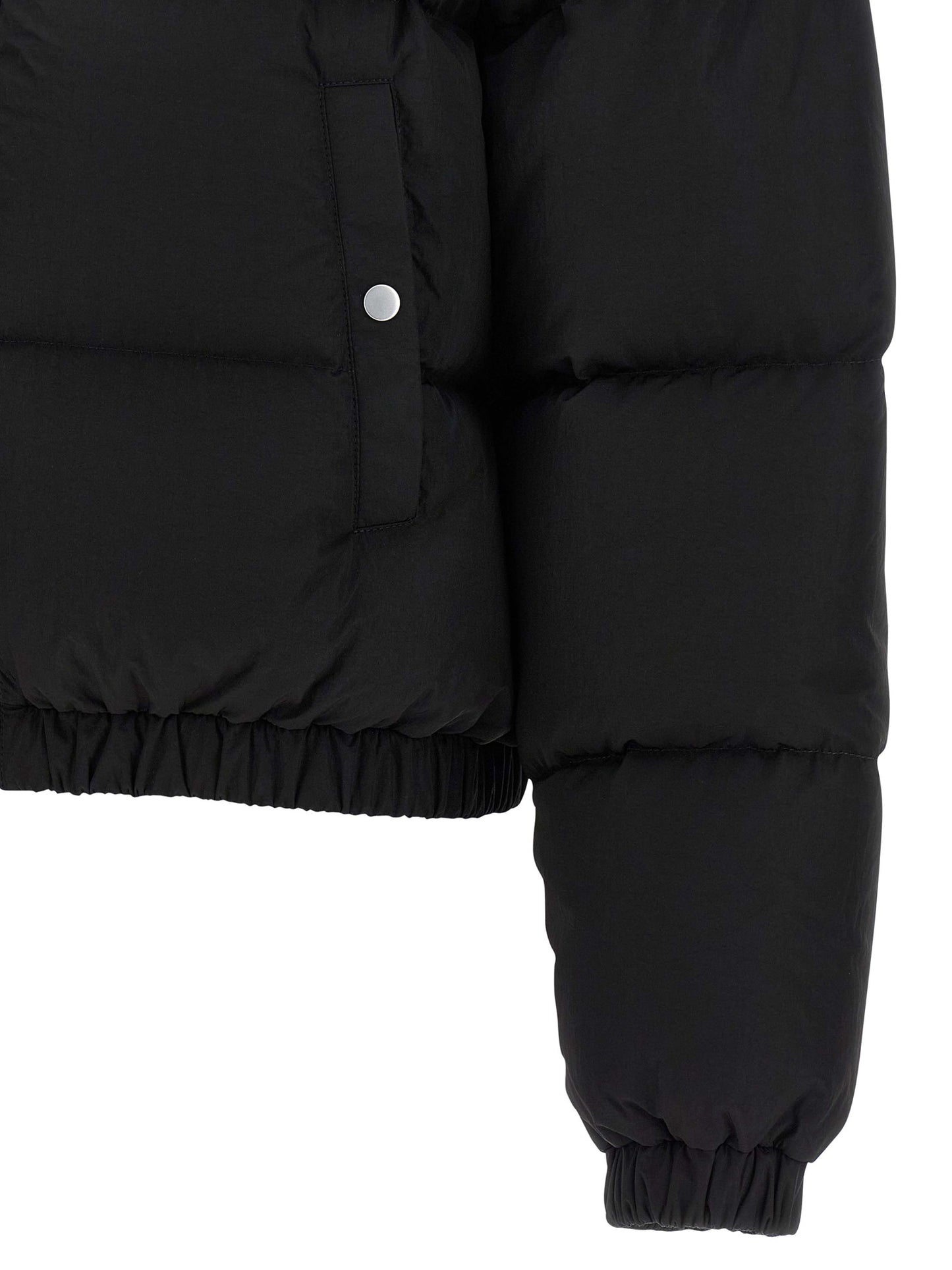 IENKI IENKI City Women's Crop Top Quilted Goose Down Nylon & Goose-Down Overcoat - Black