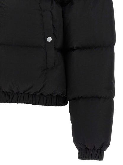 IENKI IENKI City Women's Crop Top Quilted Goose Down Nylon & Goose-Down Overcoat - Black