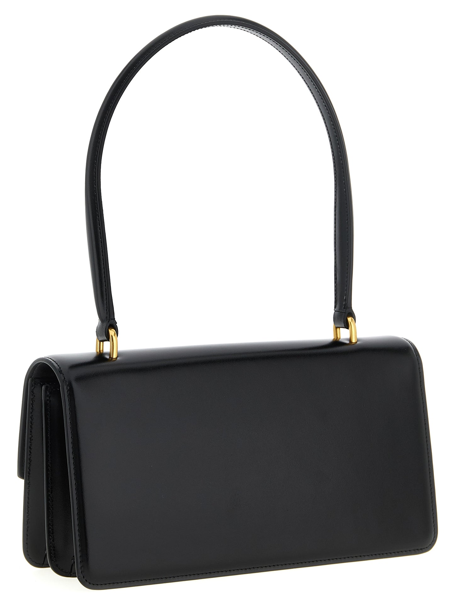 Shoulder Flap Bag by Valentino Garavani for women in calfskin nappa leather black & signature features an effortlessly chic silhouette with a secure flap & magnetic, ample , and versatile shoulder-strap & handle for effortlessly chic everyday luxury.