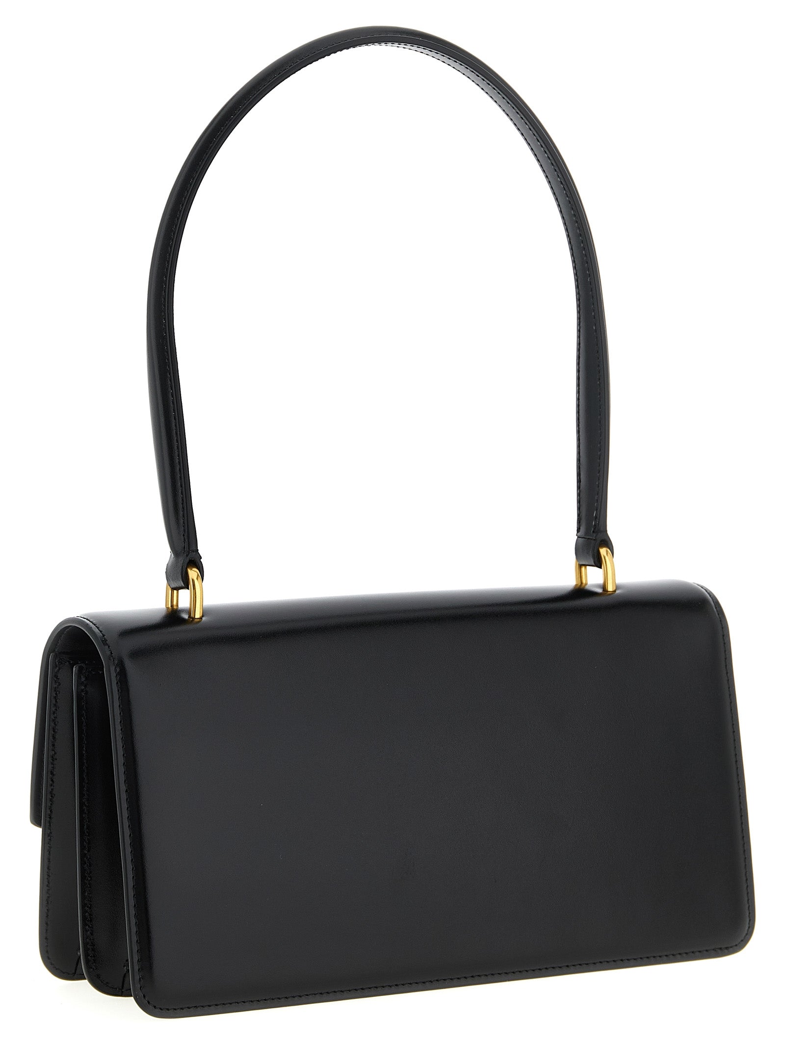 Shoulder Flap Bag by Valentino Garavani for women in calfskin nappa leather black & signature features an effortlessly chic silhouette with a secure flap & magnetic, ample , and versatile shoulder-strap & handle for effortlessly chic everyday luxury.