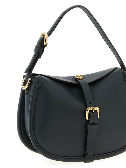 Small 2-in-1 Shoulder & Crossbody Handbag by Etro for women in bos taurus nappa & suede calf leather bicolour & green features an multi-faceted design with a secure magnetic & buckle, ample , and versatile crossbody-strap, shoulder-strap & adjustable-strap for a multi-faceted finish.