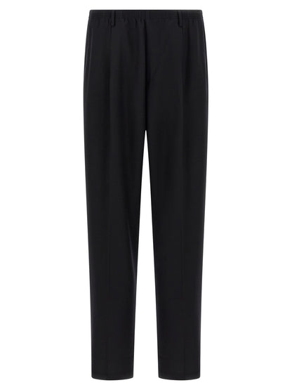 Trousers by CELLAR DOOR for men in wool black presents a smart silhouette, meticulously detailed with a smart straight-leg, a smart long, and a smart .