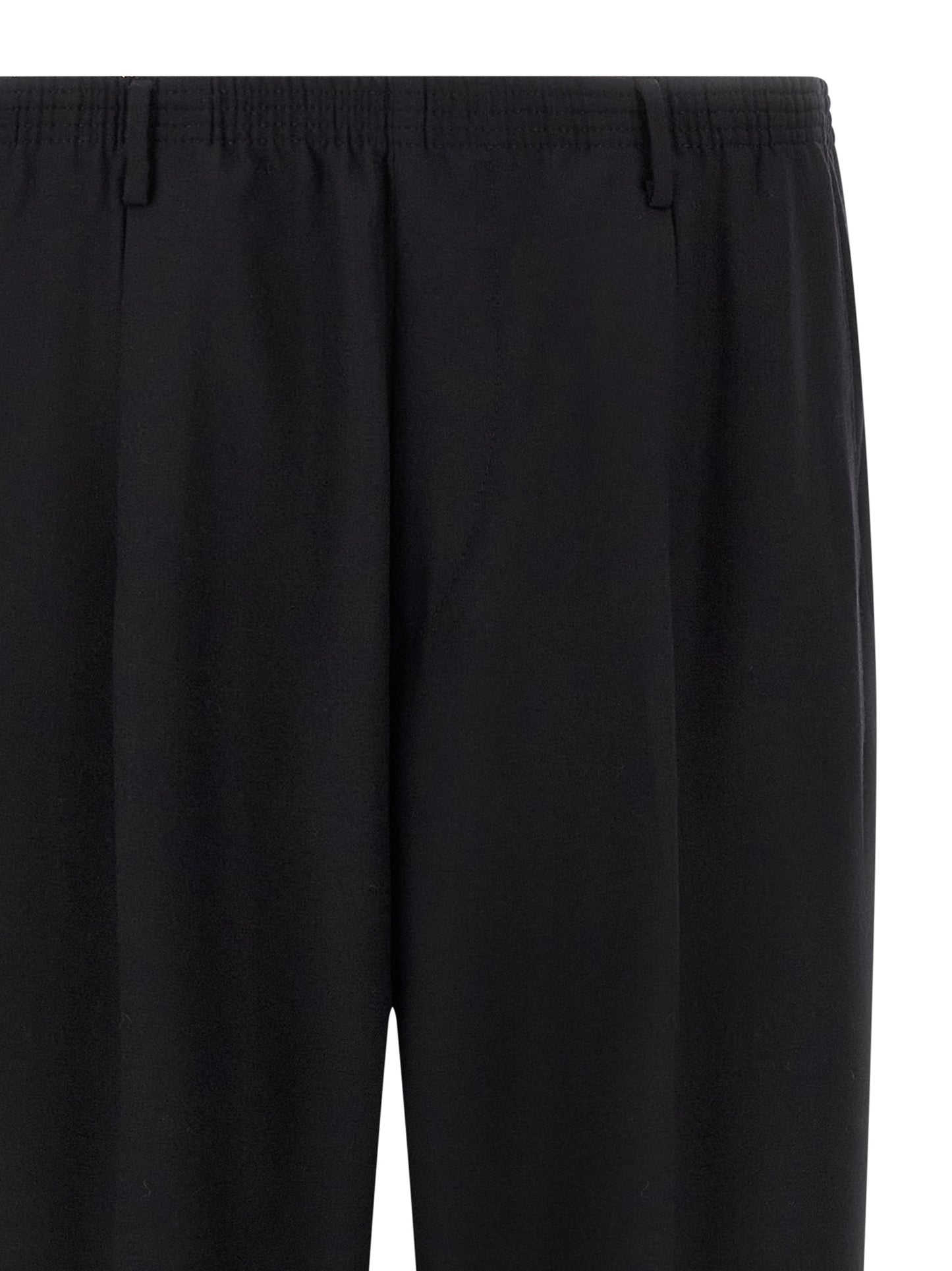 Trousers by CELLAR DOOR for men in wool black features a sculptural silhouette, showcasing a sculptural straight-leg and long with a sophisticated for a sculptural finish.