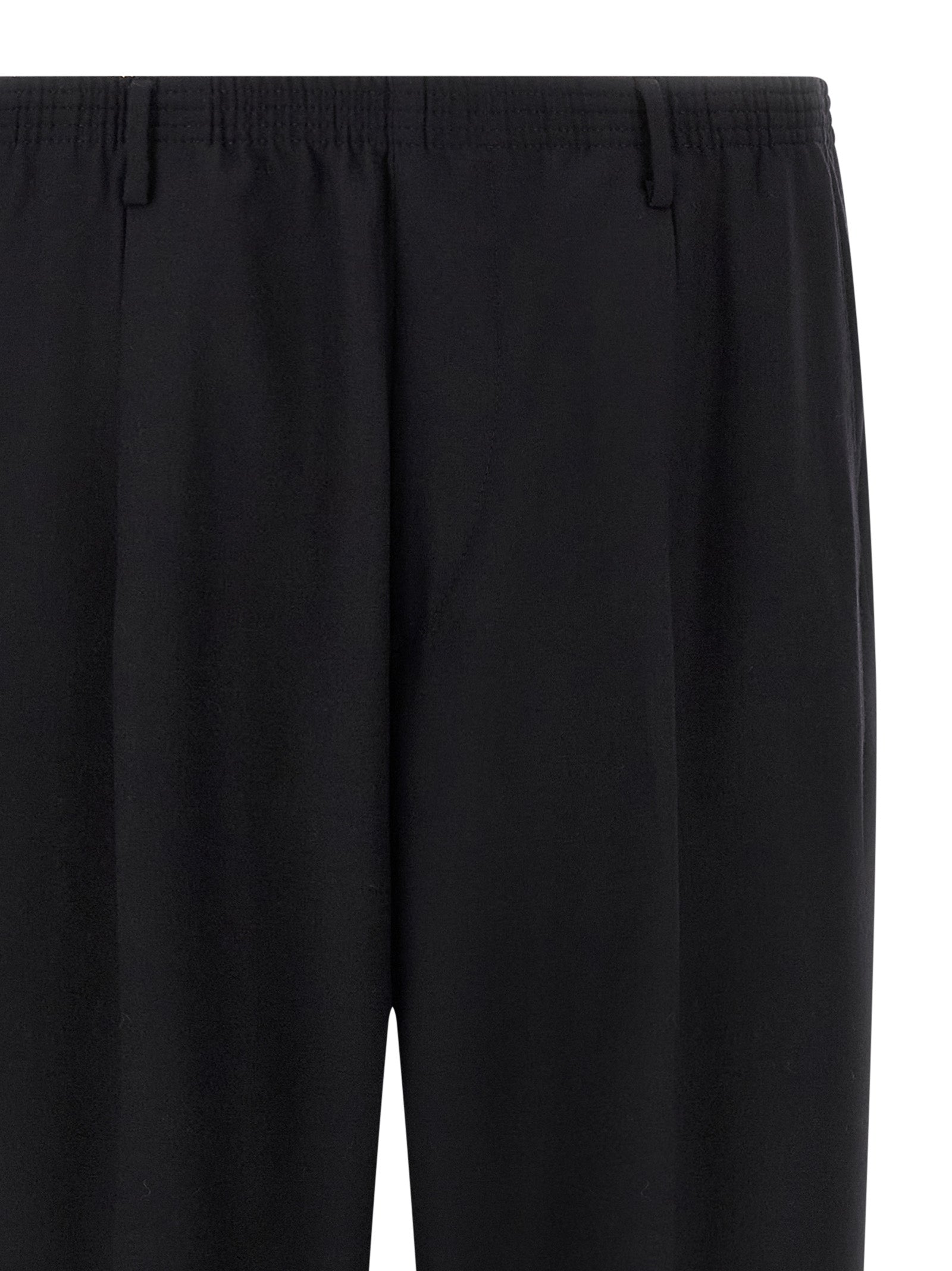 Trousers by CELLAR DOOR for men in wool black features a sculptural silhouette, showcasing a sculptural straight-leg and long with a sophisticated for a sculptural finish.