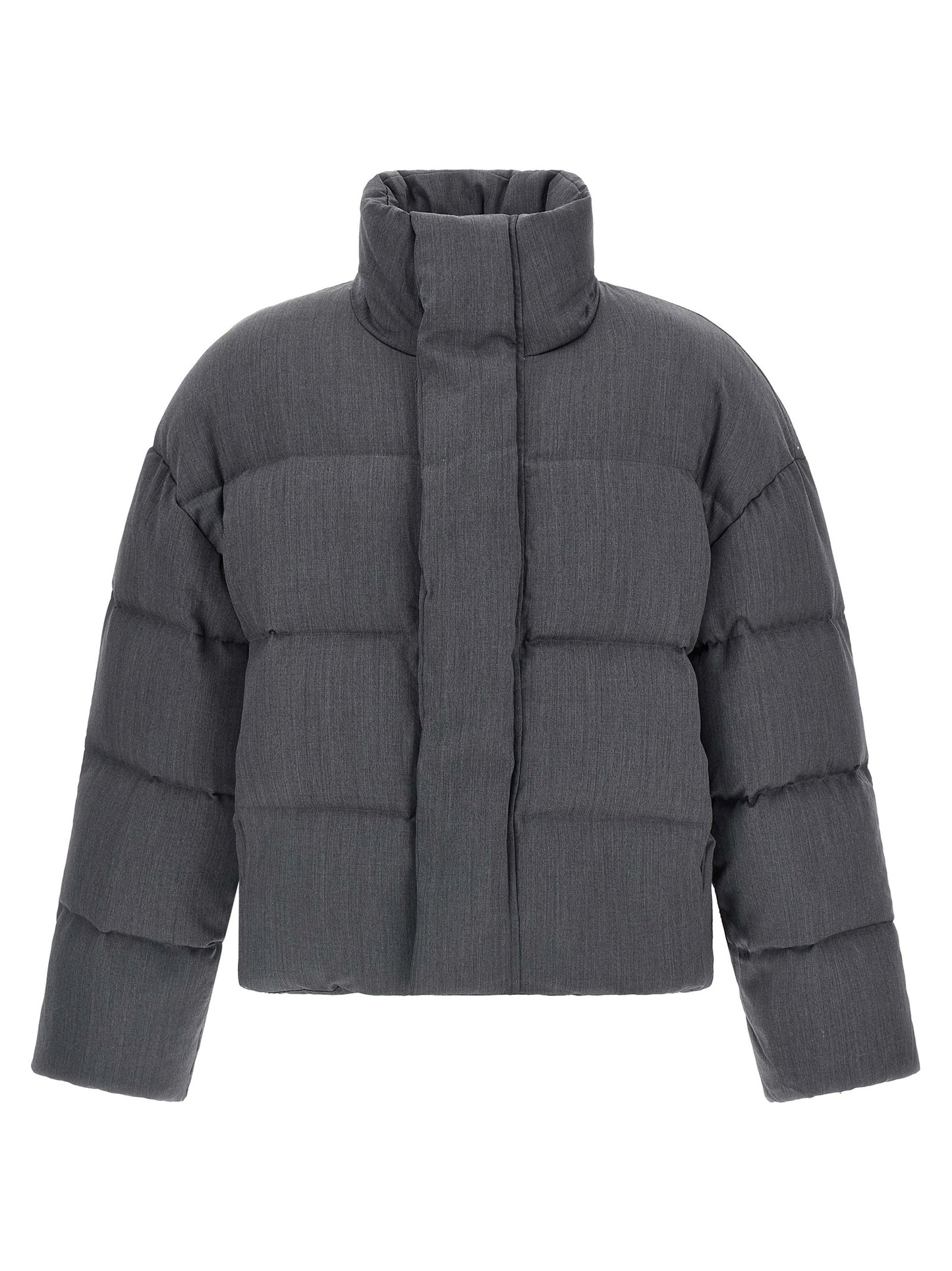 Entire Studios Men's Quilted Windproof Wool & Feathers Puffer Jacket - Gray