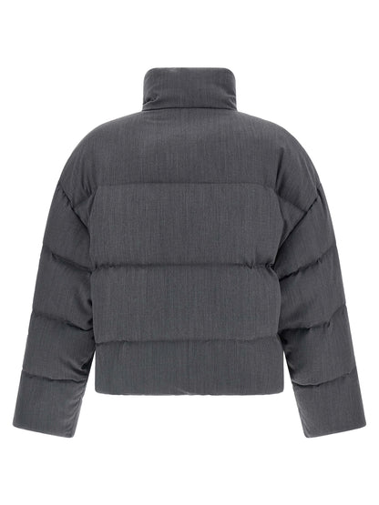Entire Studios Men's Quilted Windproof Wool & Feathers Puffer Jacket - Gray