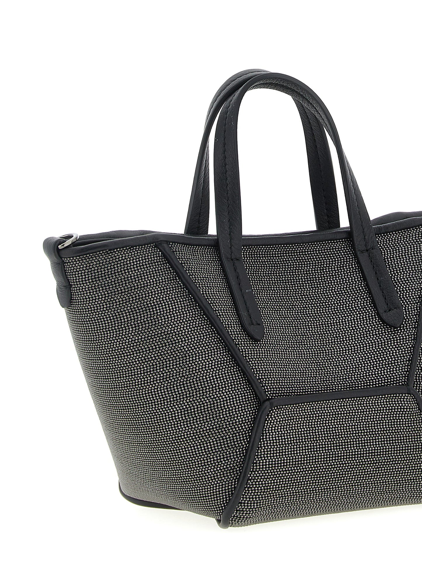 Mini Crossbody Handbag by Brunello Cucinelli for women in lambskin leather black & signature features a exquisite silhouette, showcasing a secure magnetic and exquisite with versatile crossbody-strap, shoulder-strap, adjustable-strap & handle for a exquisite finish.