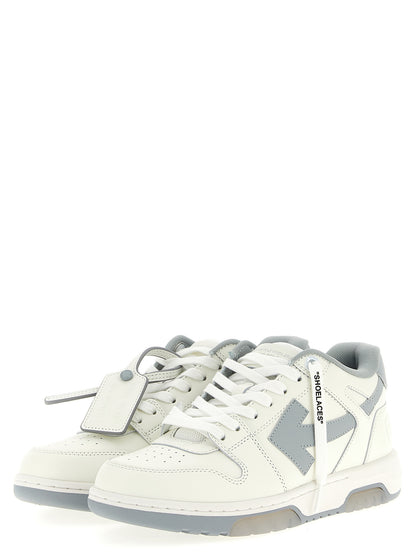 Sneakers by Off-White for men in leather & rubber gray & white features an timeless silhouette from the Explorer Men's Low Top Leather & Rubber Sneakers collection, showcasing a signature low-top style with an timeless finish.