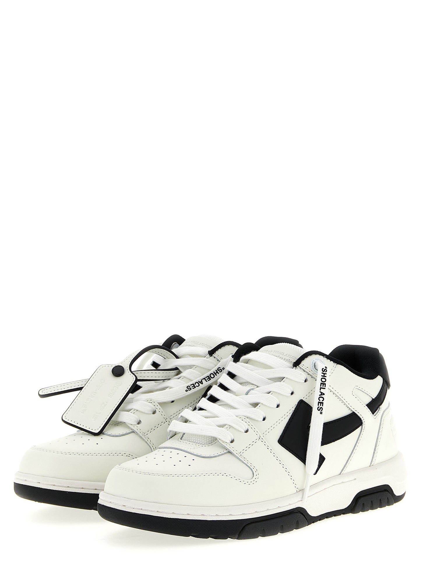 Sneakers by Off-White for men in polyester rubber leather bicolour, black, white & signature features an versatile design from the Men's Fashion Polyester Rubber Leather Sneakers collection, highlighting a versatile fashion style for a premium, high-fashion look.