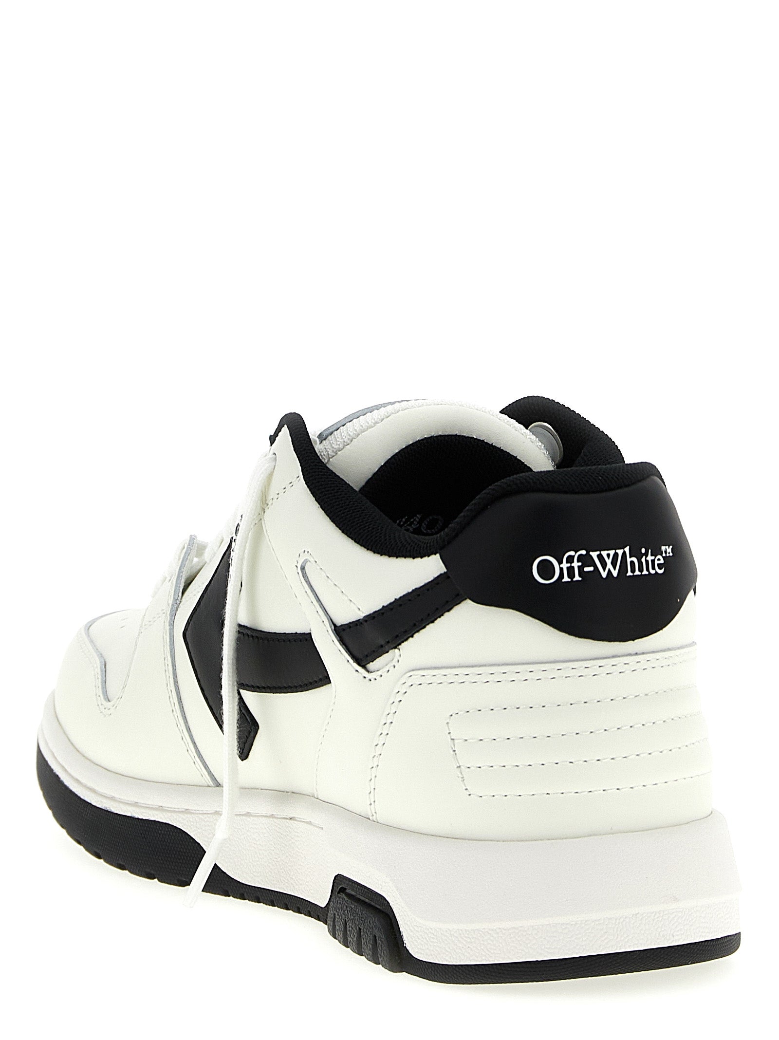 Sneakers by Off-White for men in polyester rubber leather bicolour, black, white & signature presents a on trend silhouette from the Men's Fashion Polyester Rubber Leather Sneakers collection, showcasing a on trend fashion style for an elevated aesthetic.