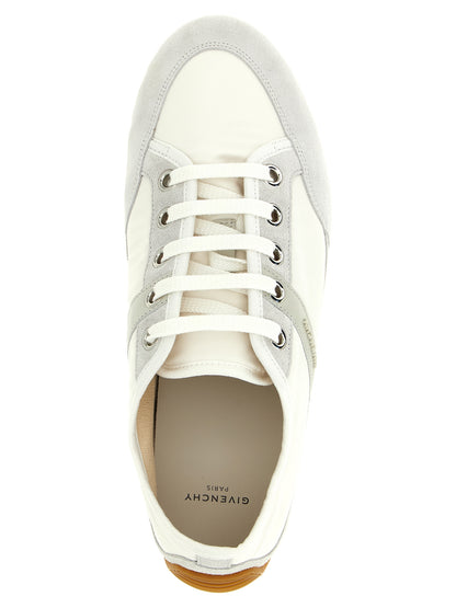 Sneakers by Givenchy for men in nylon polyamide suede leather white presents a on trend silhouette from the Men's Low Top Nylon Polyamide Suede Leather Sneakers collection, showcasing a on trend low-top style for an elevated aesthetic.