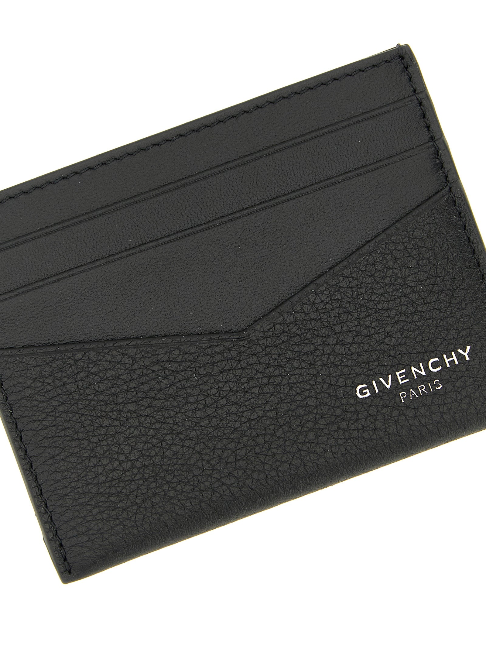 Cardholder Card Case by Givenchy for men in calfskin leather black & print features a distinguished silhouette, showcasing the distinguished design of the Calfskin Leather Cardholder Card Case with refined card-organization.