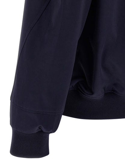 Bomber Jacket by Givenchy for men in acetate & cotton satin blue features an on trend silhouette, showcasing refined and a sophisticated for a truly on trend finish.