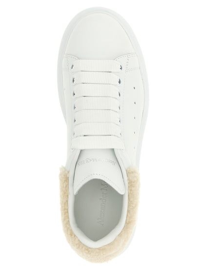 Sneakers by Alexander McQueen for women in calfskin leather beige features an fashionable silhouette, showcasing the premium Women's Chunky Calfskin Leather Sneakers in a fashionable chunky style that offers a fashionable finish for refined style.