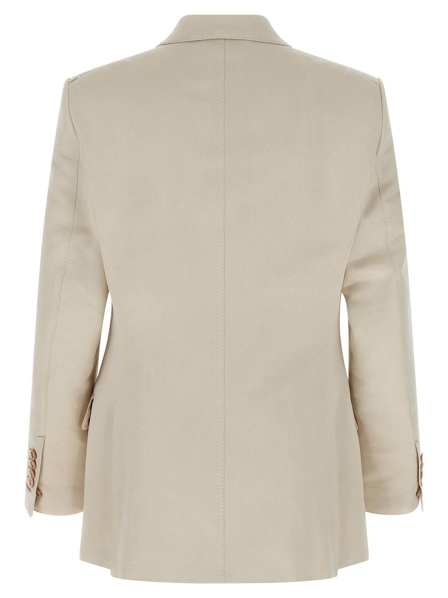 Blazer by Tom Ford for men in silk cotton & cupro beige & pearl presents a distinguished silhouette, detailed with a distinguished and distinctive for a truly sophisticated finish.