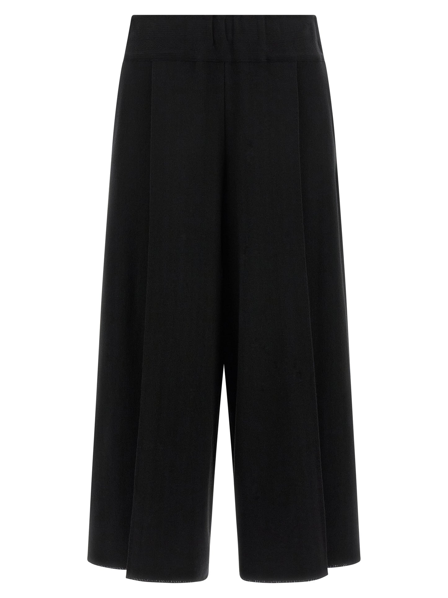 Casual Pants by Issey Miyake for women in polyurethane & nylon black features an refined tailoring silhouette, showcasing a premium wide with a and long cut for a refined tailoring look.