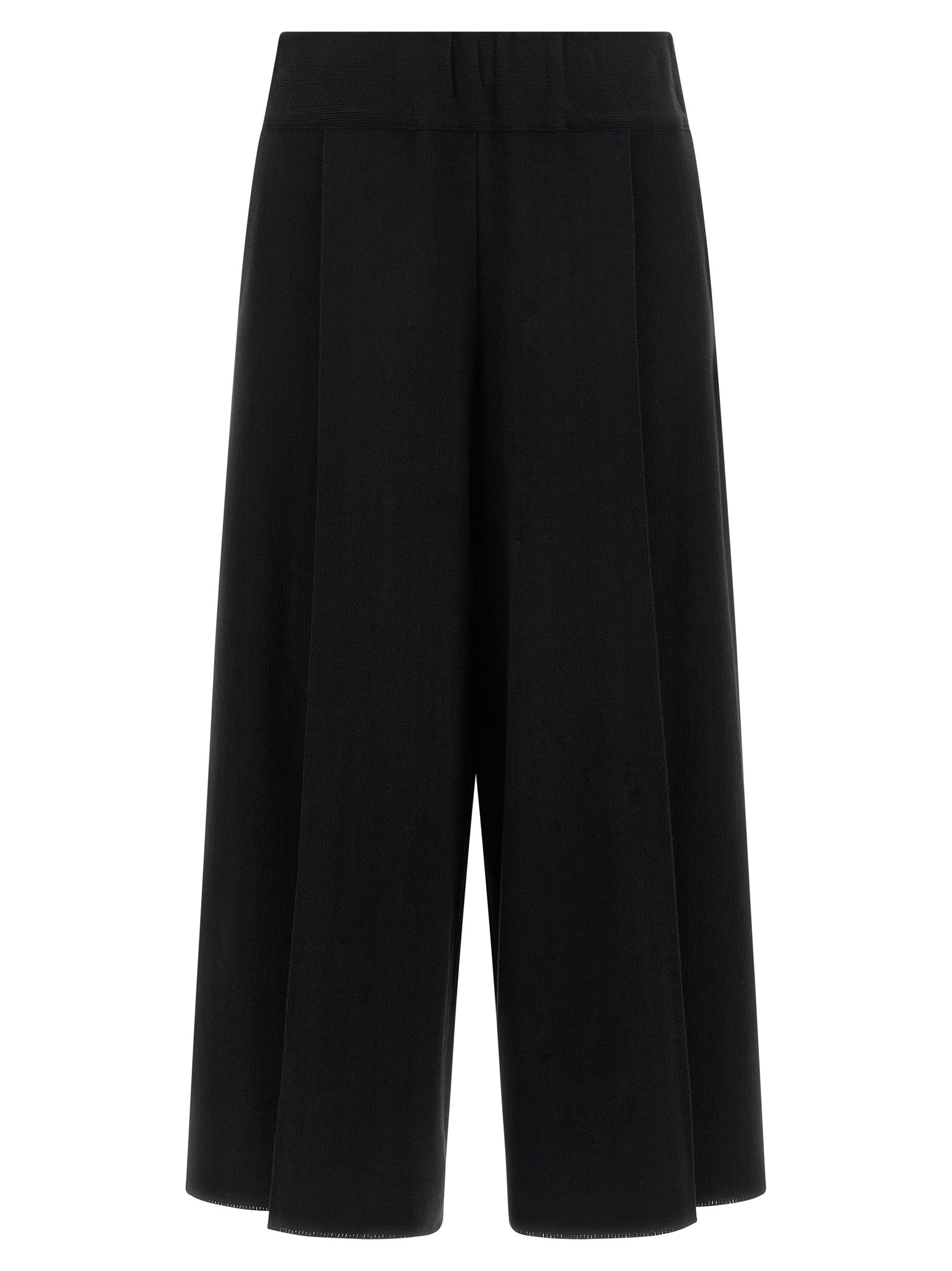 Casual Pants by Issey Miyake for women in polyurethane & nylon black features an refined tailoring silhouette, showcasing a premium wide with a and long cut for a refined tailoring look.