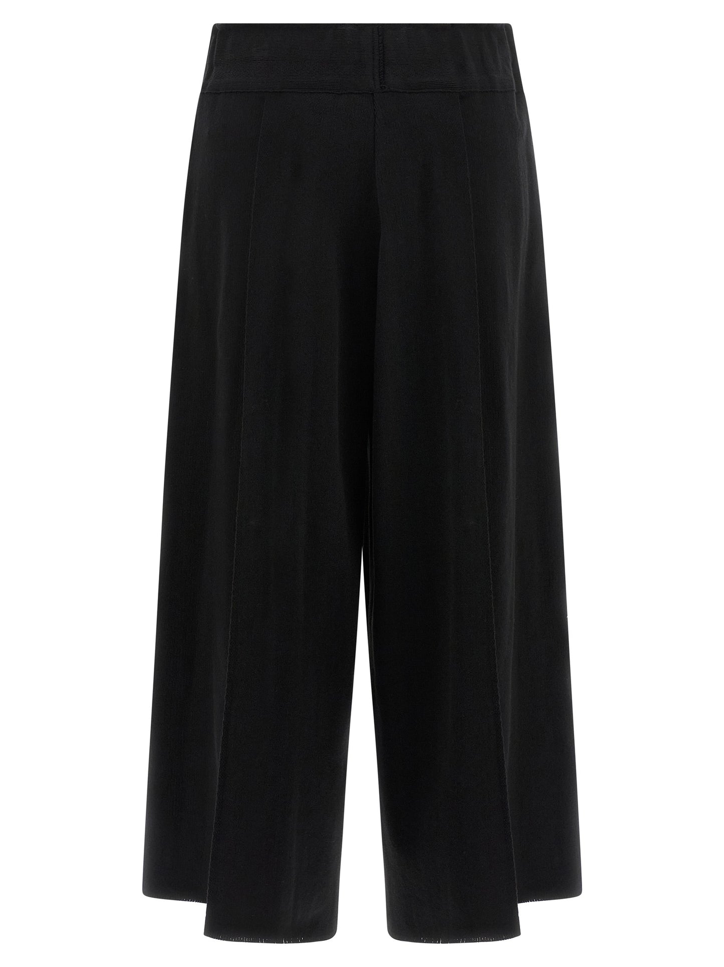 Casual Pants by Issey Miyake for women in polyurethane & nylon black features a polished silhouette with a polished wide, reaching a polished long and finished with a polished .