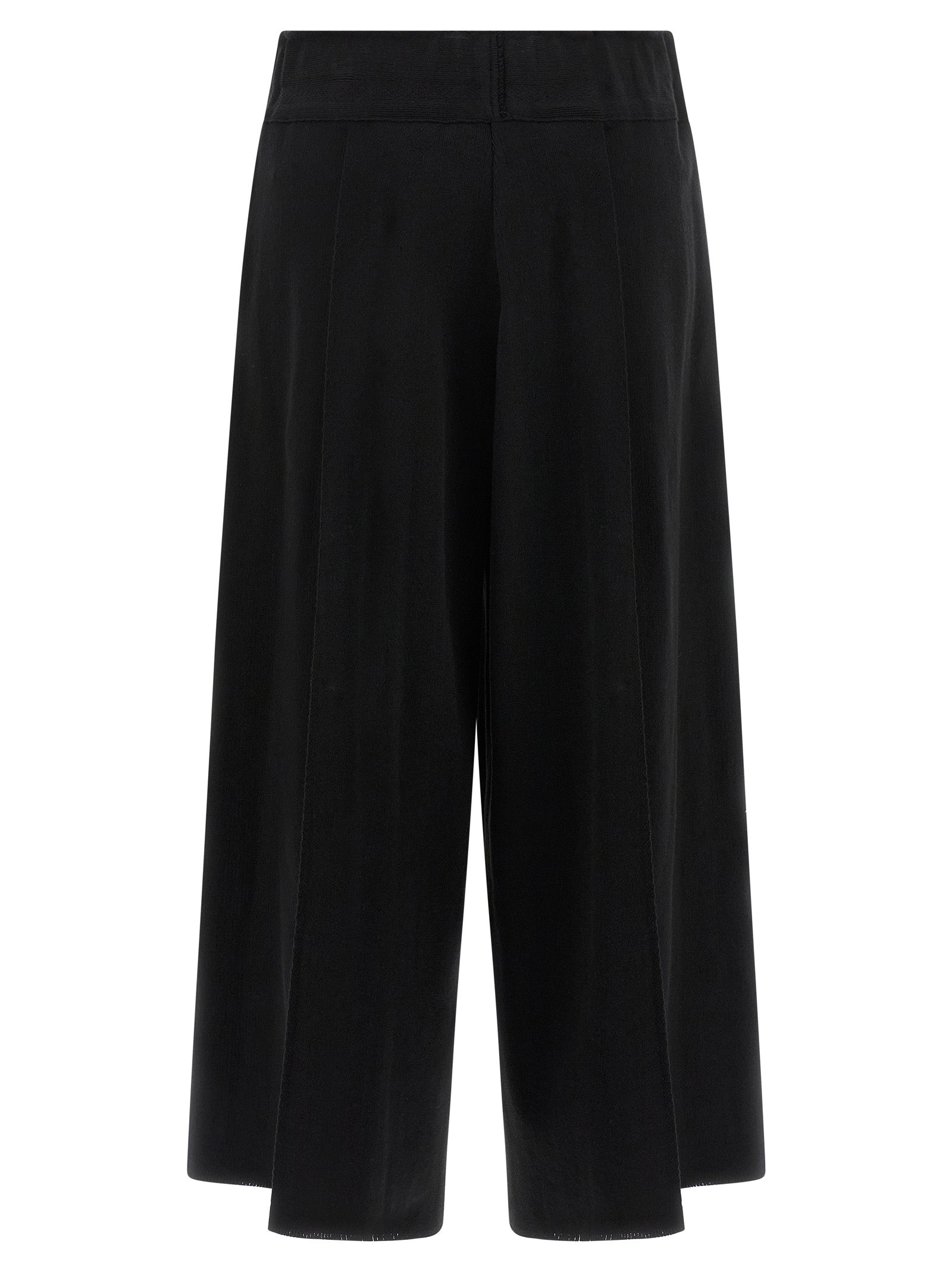 Casual Pants by Issey Miyake for women in polyurethane & nylon black features a polished silhouette with a polished wide, reaching a polished long and finished with a polished .
