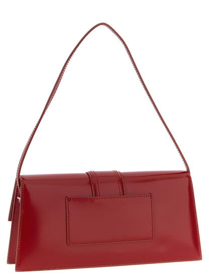 Shoulder Flap Bag by Jacquemus for women in calfskin leather multicolor, natural & red features a statuesque silhouette, showcasing a secure flap & magnetic and statuesque with versatile shoulder-strap, adjustable-strap & handle for a statuesque finish.