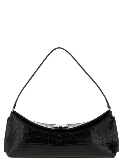 Shoulder Flap Bag by Jacquemus for women in croc skin bos taurus suede calf leather black & print features a enviable silhouette, showcasing a secure flap, magnetic & button, ample , and enviable shoulder-strap & handle for a enviable finish.