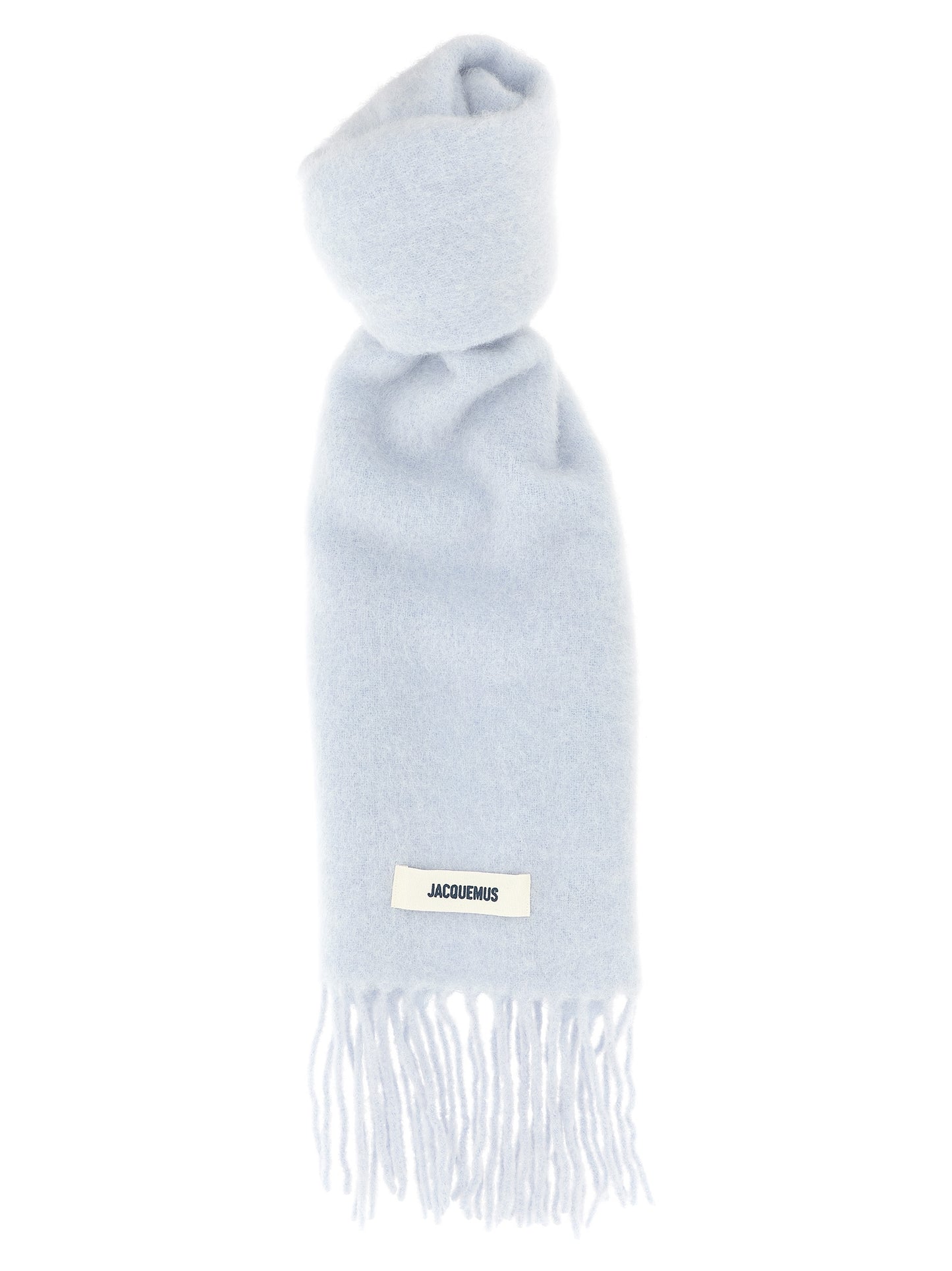 Jacquemus Mohair Virgin Alpaca Wool & Polyamide Scarf - Light Blue