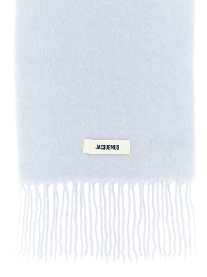 Jacquemus Mohair Virgin Alpaca Wool & Polyamide Scarf - Light Blue
