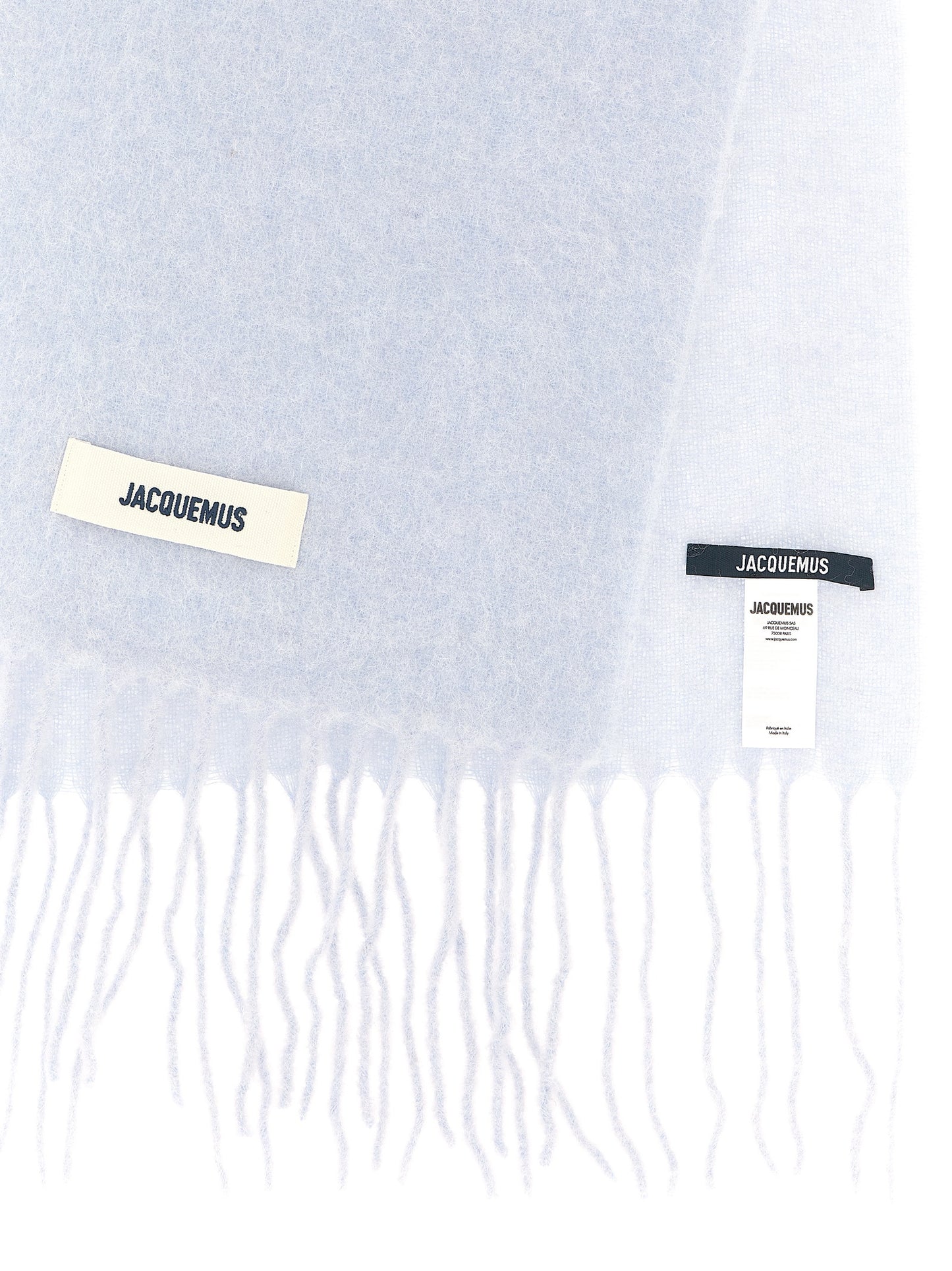 Jacquemus Mohair Virgin Alpaca Wool & Polyamide Scarf - Light Blue