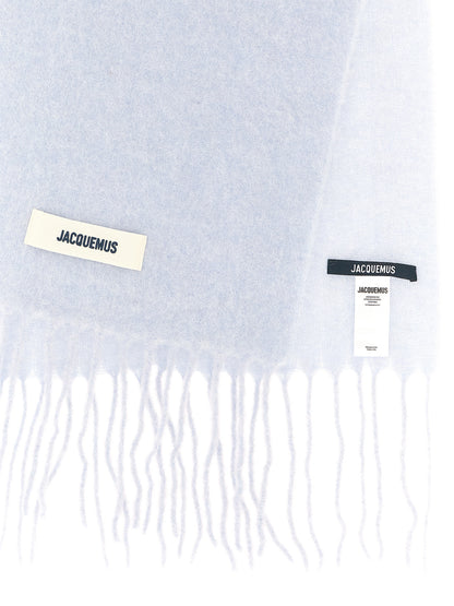 Jacquemus Mohair Virgin Alpaca Wool & Polyamide Scarf - Light Blue