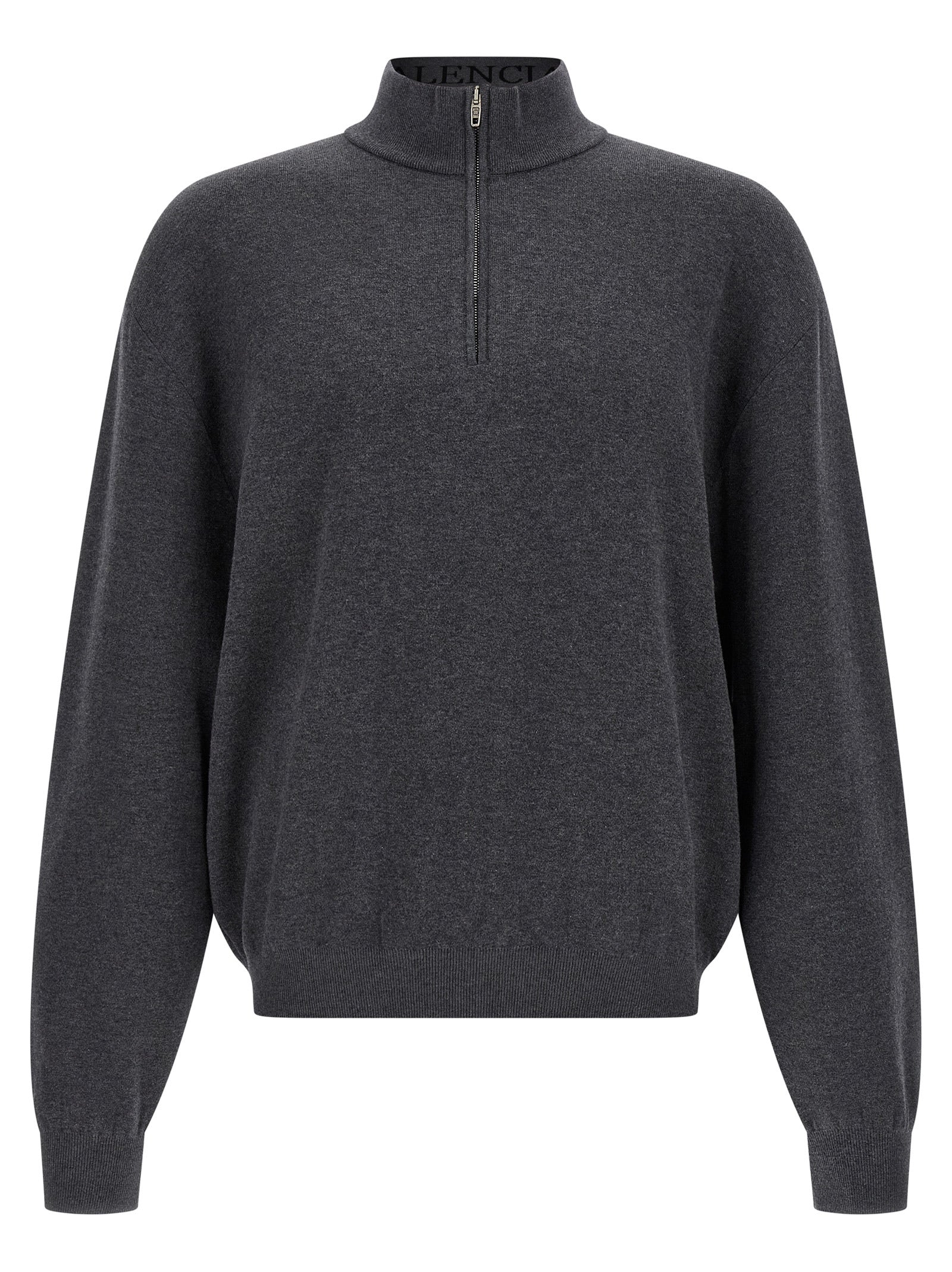 Cardigan by Balenciaga for men in organic cotton gray features an impeccable silhouette, showcasing a sophisticated and detail for a truly impeccable finish.