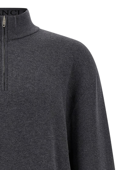 Cardigan by Balenciaga for men in organic cotton gray presents a textural silhouette, artfully finished with a textural and for a sophisticated, textural look.