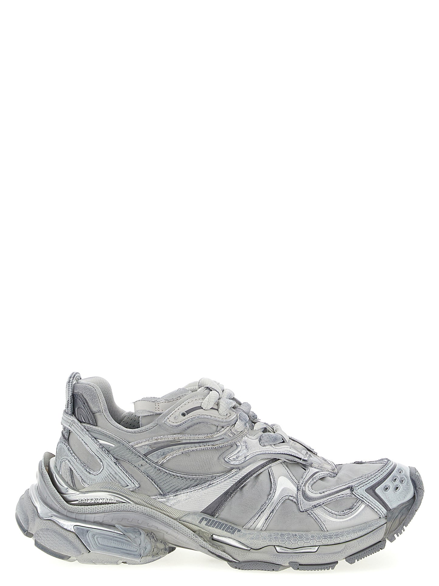 Athletic Sneakers by Balenciaga for women in polyester polyurethane polyethylene gray presents a sleek silhouette, perfectly capturing the athletic style essence of Aren Women's Athletic Polyester Polyurethane Polyethylene Sneakers with its sleek design and premium finish.