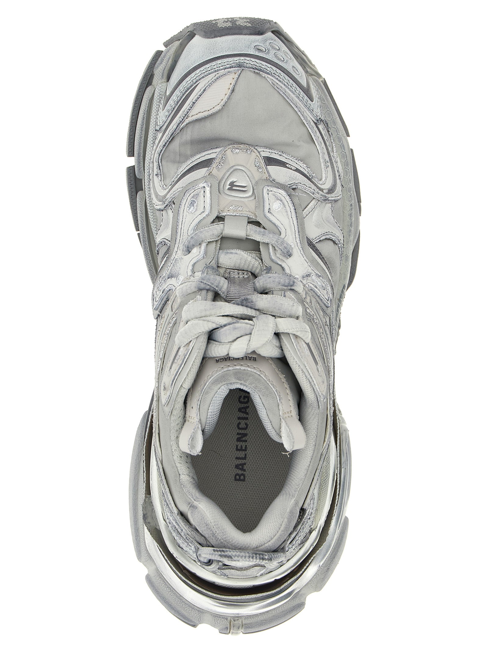 Athletic Sneakers by Balenciaga for women in polyester polyurethane polyethylene gray features an exquisite silhouette, showcasing the premium athletic style of the Aren Women's Athletic Polyester Polyurethane Polyethylene Sneakers with an exquisite finish.