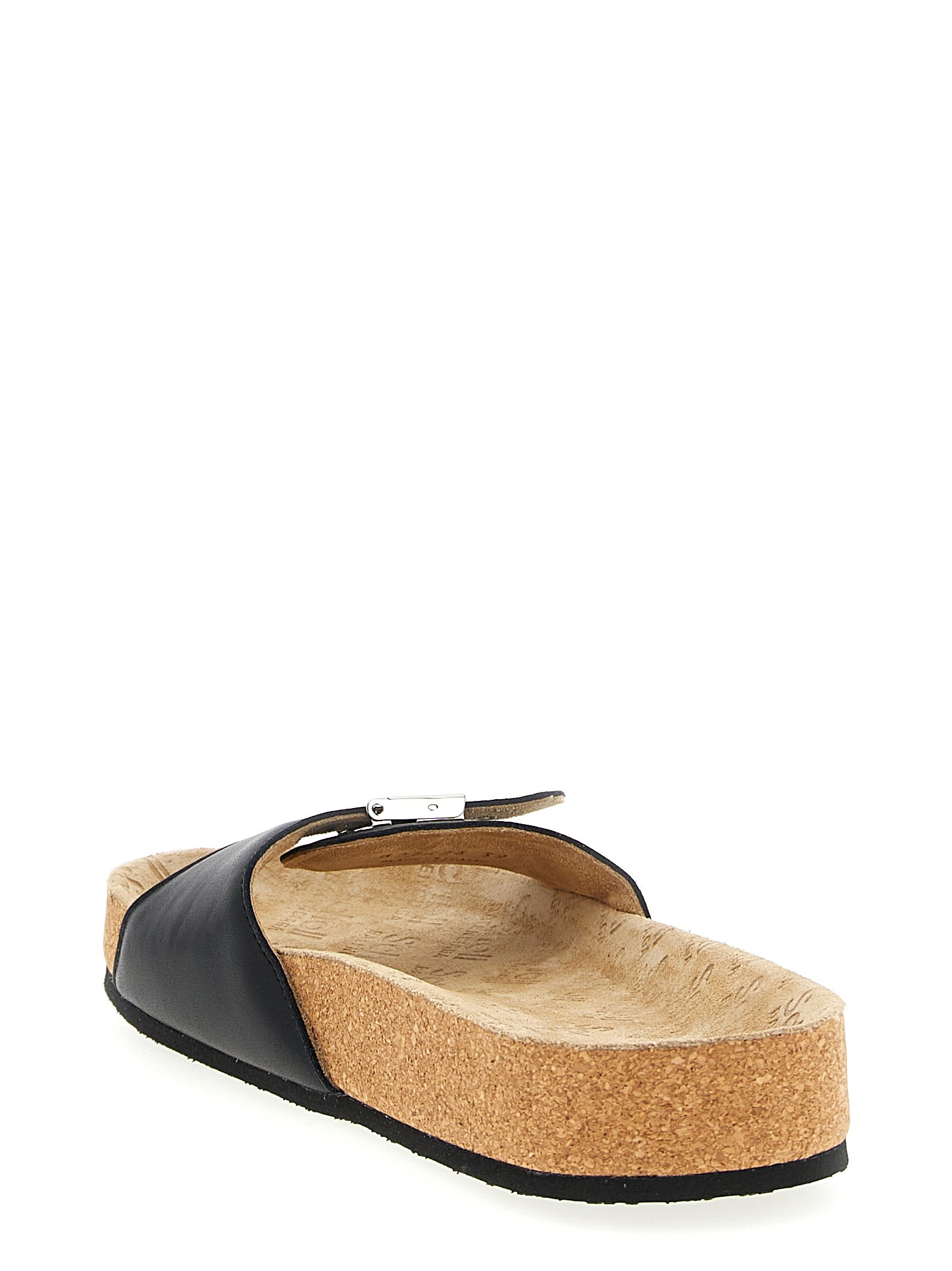 Sliders Sandals Flat Shoes by Balenciaga for women in calfskin & cork black showcases a enchanting silhouette as part of the Icon Women's Calfskin & Cork Sliders Sandals Flat Shoes collection, defined by a enchanting and for a enchanting look.