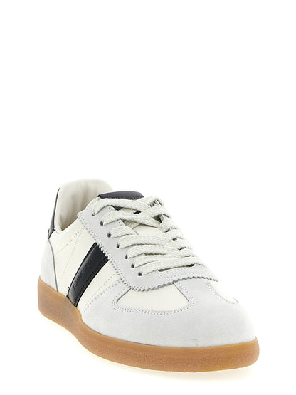 Sneakers by Tom Ford for men in suede calfskin leather bicolour, black & white features an timeless silhouette from the Men's Fashion Suede Calfskin Leather Sneakers collection, showcasing a signature fashion style with an timeless finish.