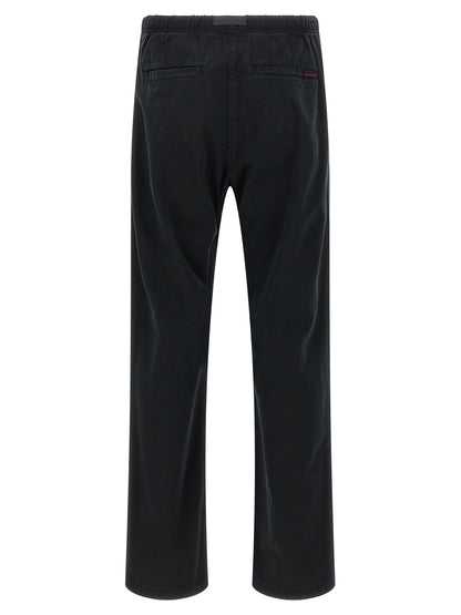 Trousers by Gramicci for men in organic cotton twill black features a artisanal silhouette, showcasing a sophisticated wide with a long and for a artisanal finish.