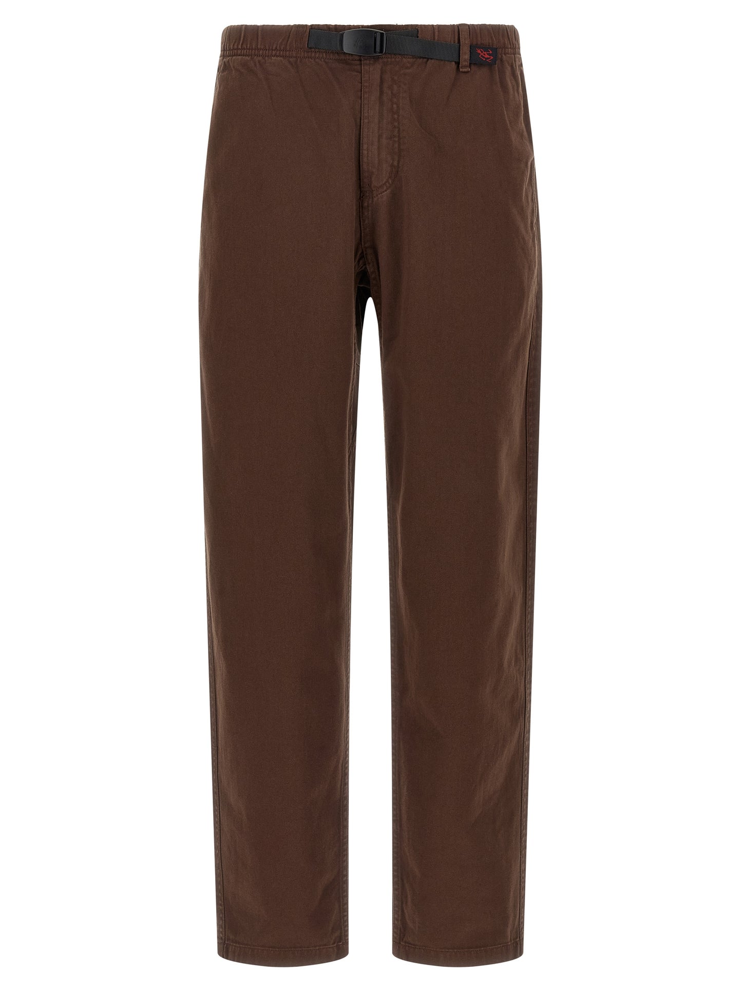 Trousers by Gramicci for men in organic cotton twill brown presents a smart silhouette, meticulously detailed with a smart wide, a smart long, and a smart .