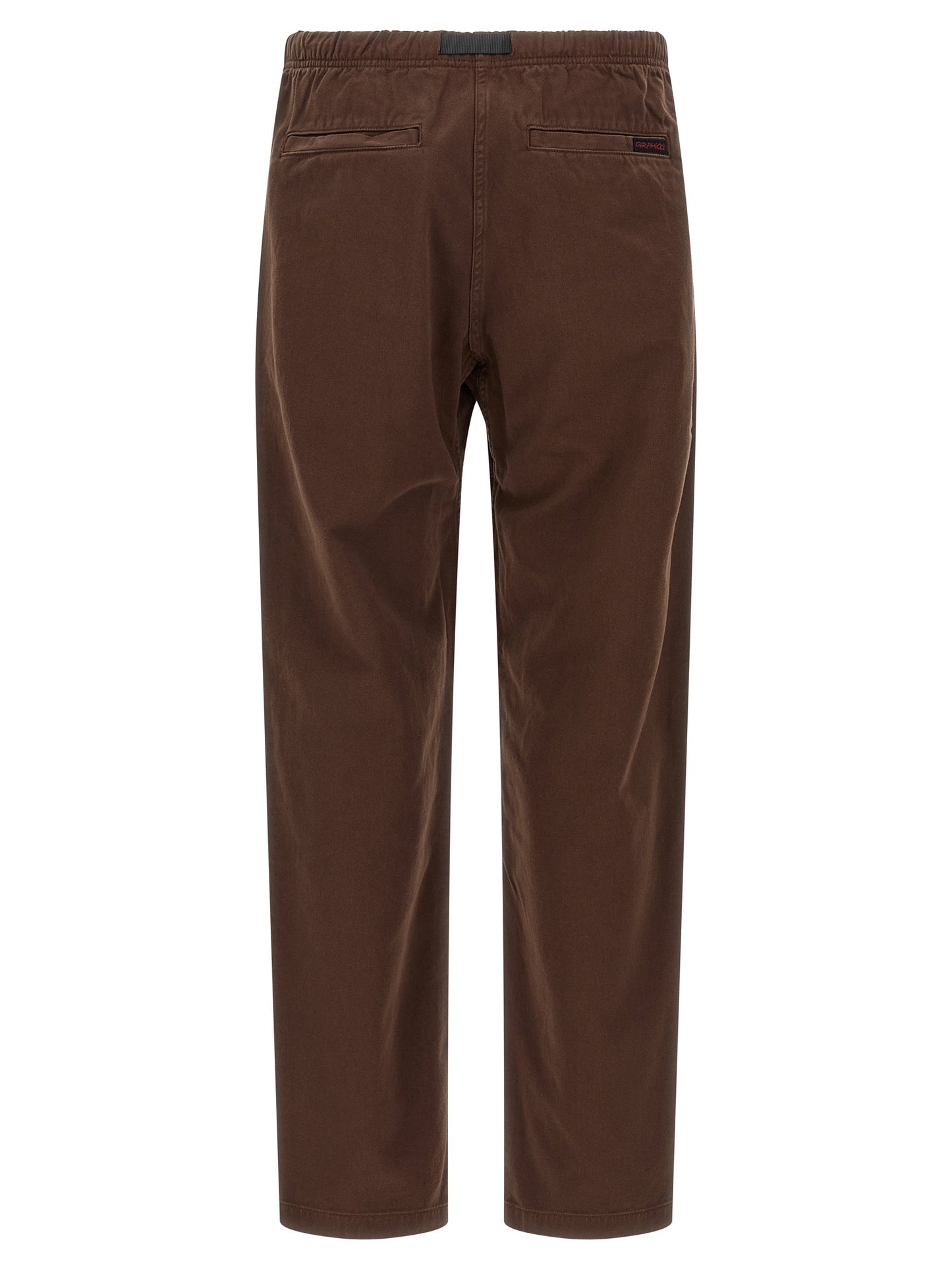 Trousers by Gramicci for men in organic cotton twill brown features a tailored silhouette with a tailored wide, defined by its long and a sophisticated .