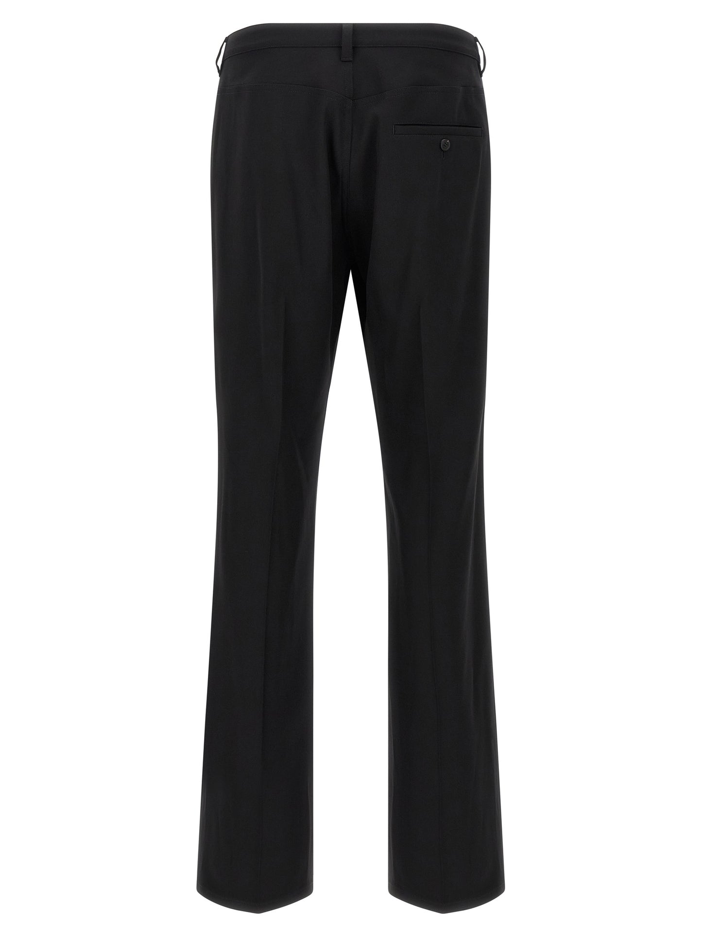 Trousers by Balenciaga for men in wool twill black features a tailored silhouette with a tailored , defined by its long and a sophisticated .
