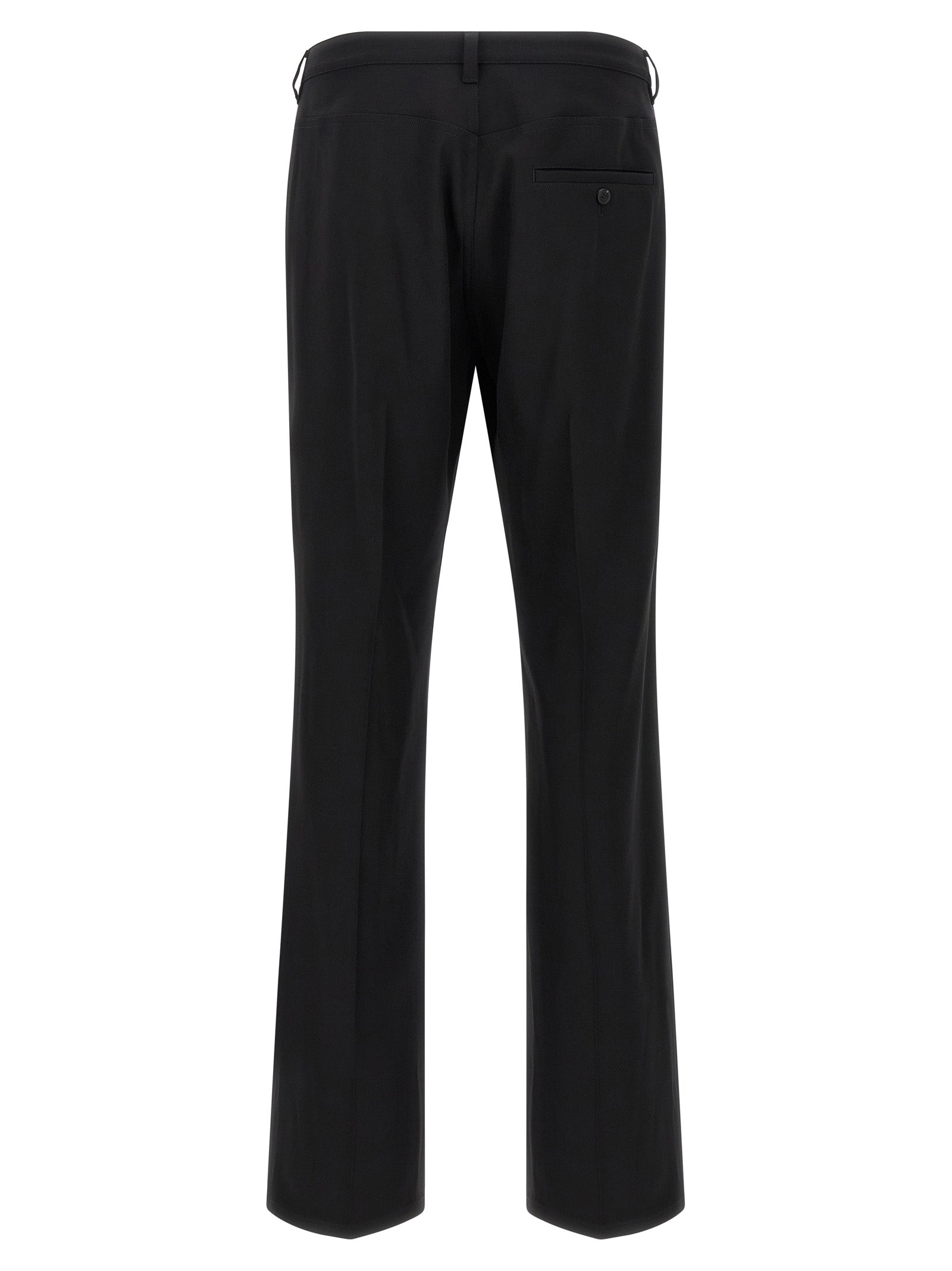 Trousers by Balenciaga for men in wool twill black features a tailored silhouette with a tailored , defined by its long and a sophisticated .