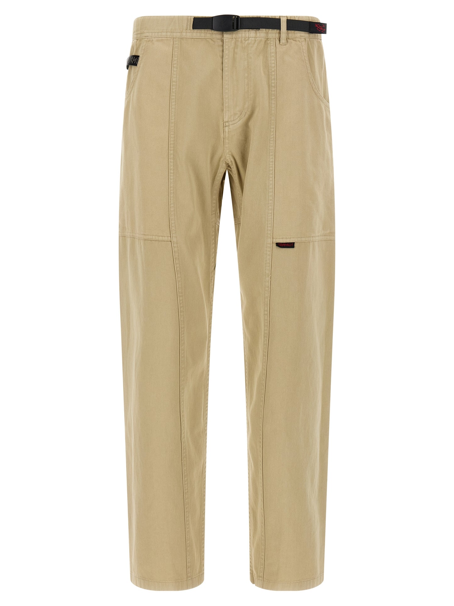 Casual Pants by Gramicci for men in cotton twill beige features an sophisticated and with a precise long, creating a sophisticated and sophisticated silhouette.