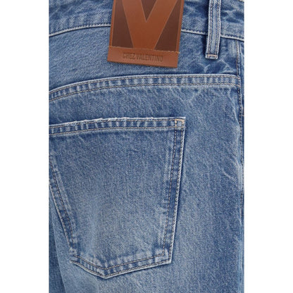 Jeans by Valentino Garavani for women in denim cotton blue & signature features an refined tailoring silhouette, showcasing a premium straight-leg & regular-fit with a and long cut for a refined tailoring look.