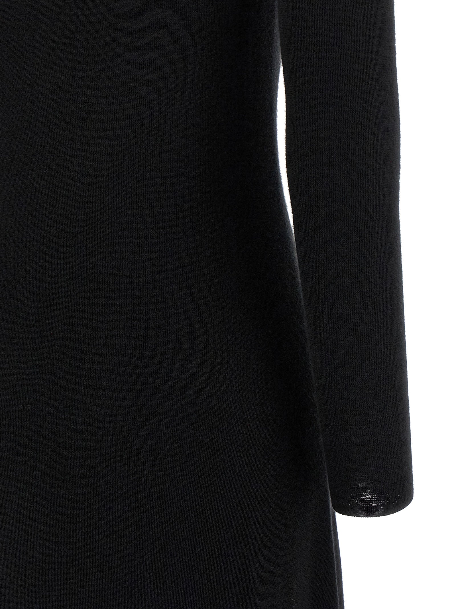 Dress by Tom Ford for women in silk polyamide & cashmere black showcases a striking silhouette, elegantly detailed with a , refined , and a striking midi long for a striking finish.