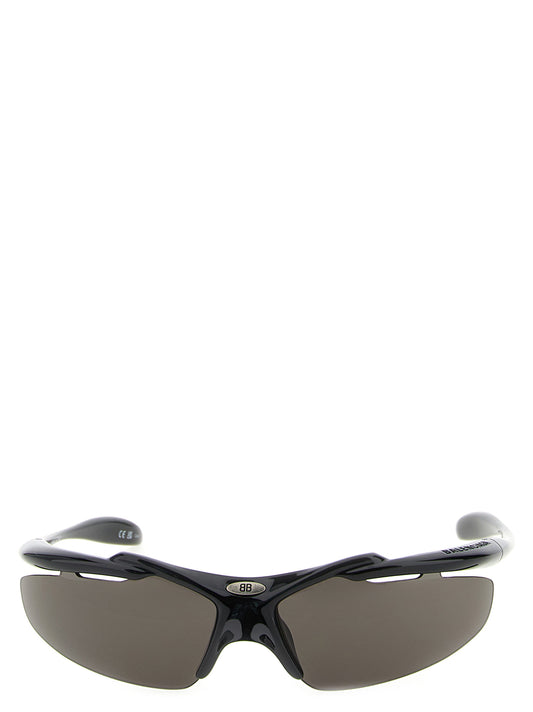 Sunglasses by Balenciaga for men in bos taurus suede calf leather and black featuring an stylish with a sophisticated black coloured frame finish and high-performance .