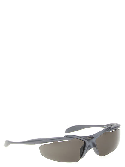 Sunglasses by Balenciaga for men in bos taurus suede calf leather gray features an effortlessly chic with gray coloured frame detailing and for a effortlessly chic aesthetic.
