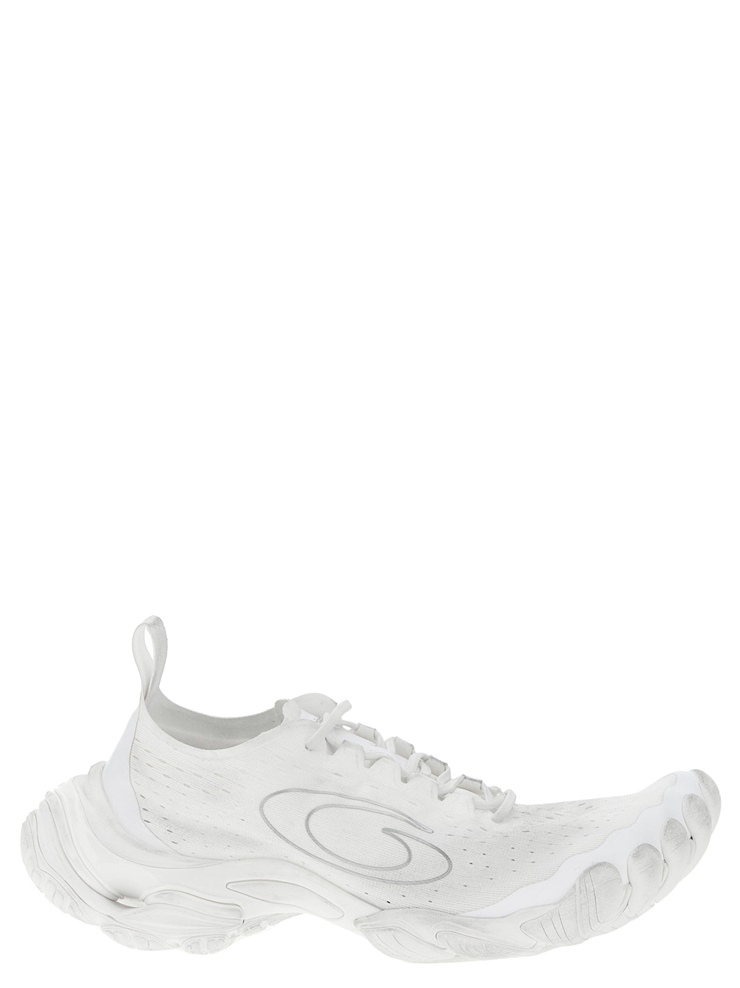 Athletic Sneakers by Balenciaga for men in tu polyester & polyurethane white presents a sleek silhouette, perfectly capturing the slip-on style essence of Men's Slip On TU Polyester & Polyurethane Athletic Sneakers with its sleek design and premium finish.