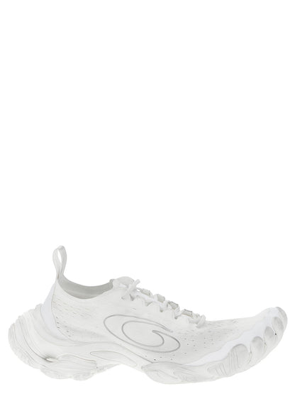 Athletic Sneakers by Balenciaga for men in tu polyester & polyurethane white presents a sleek silhouette, perfectly capturing the slip-on style essence of Men's Slip On TU Polyester & Polyurethane Athletic Sneakers with its sleek design and premium finish.