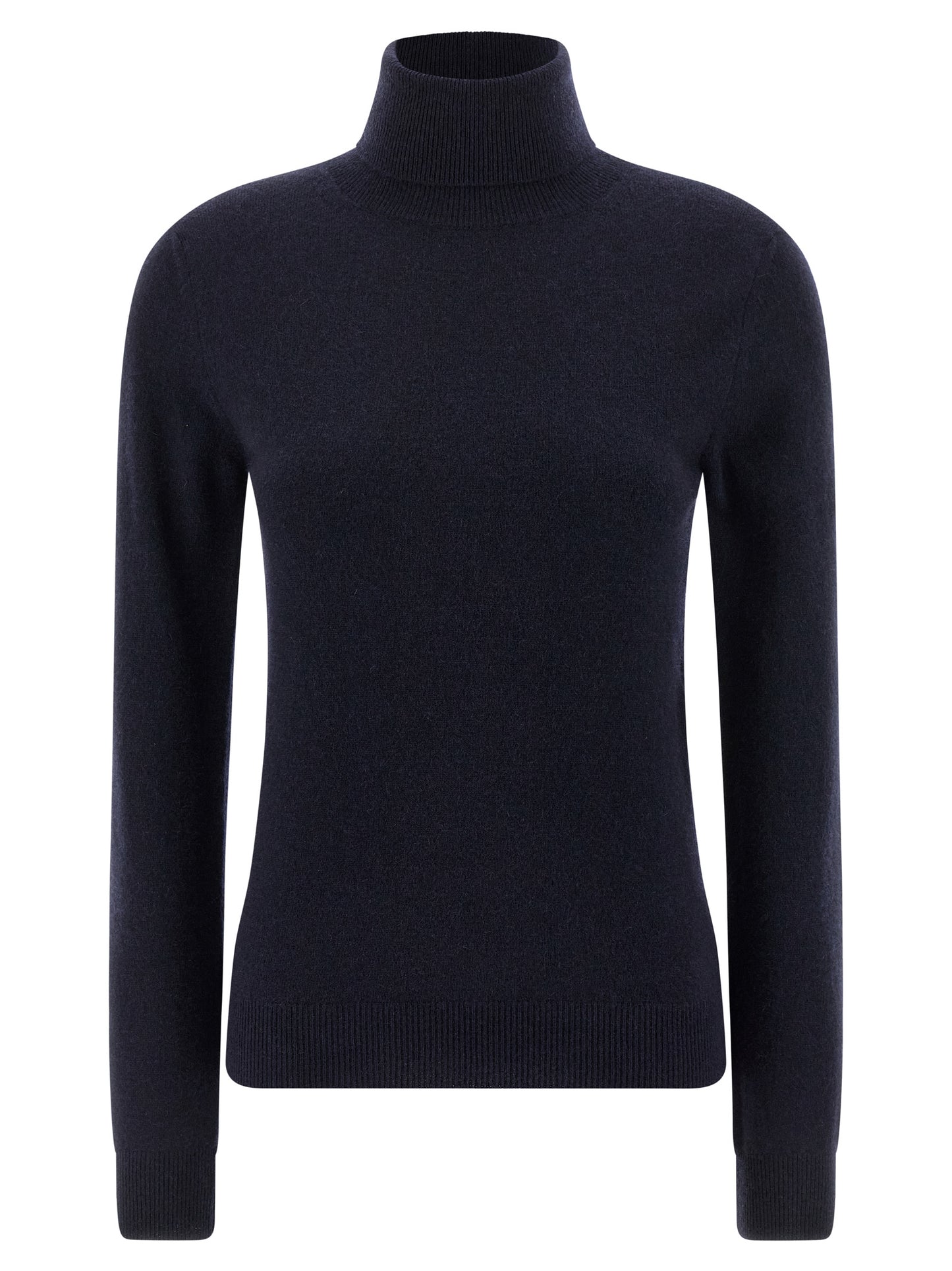 Cardigan by Balenciaga for women in polyamide & cashmere blue features an crisp silhouette, showcasing a sophisticated turtle high-neck neckline and detail for a truly crisp finish.