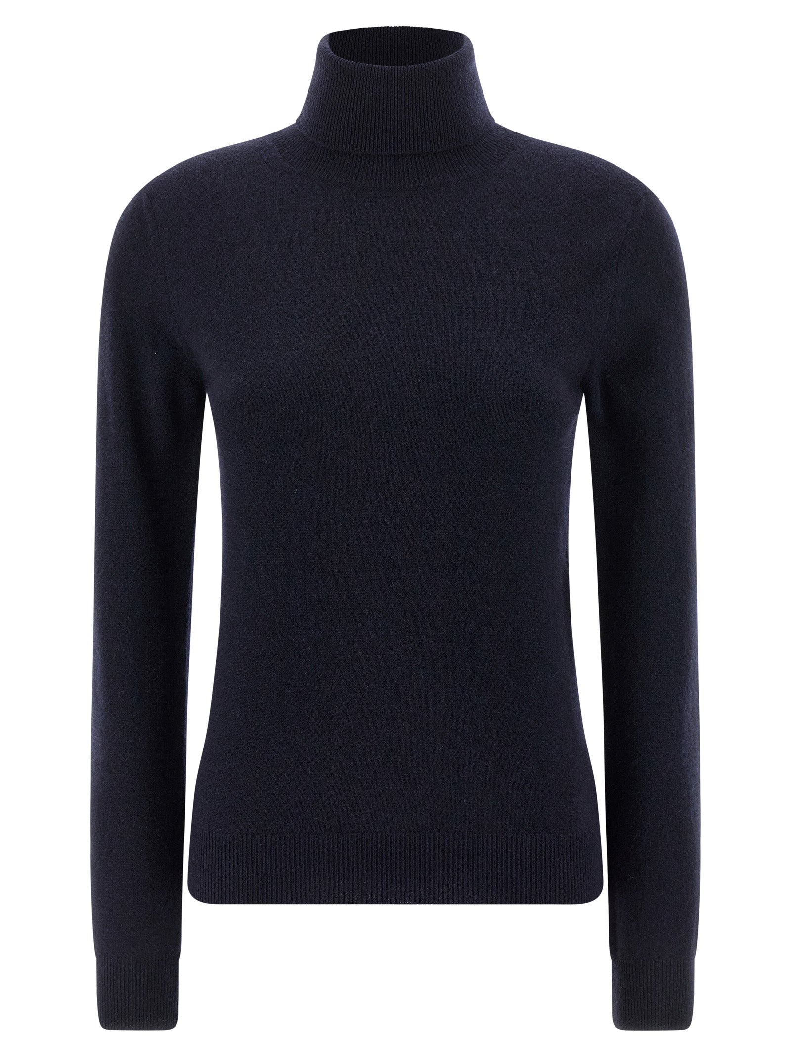 Cardigan by Balenciaga for women in polyamide & cashmere blue features an crisp silhouette, showcasing a sophisticated turtle high-neck neckline and detail for a truly crisp finish.